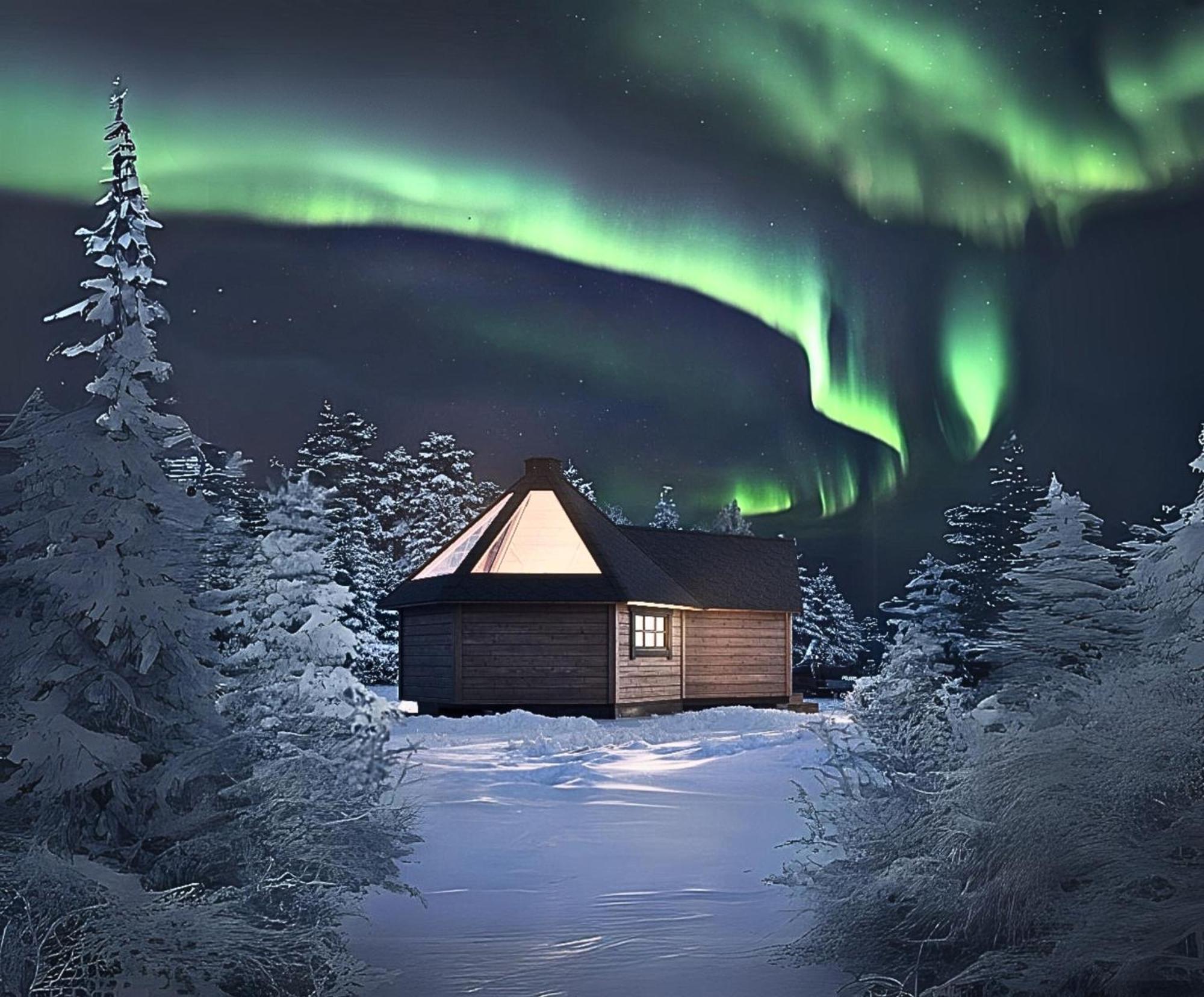 Skog Aurora Igloos Villa Kalix Bagian luar foto